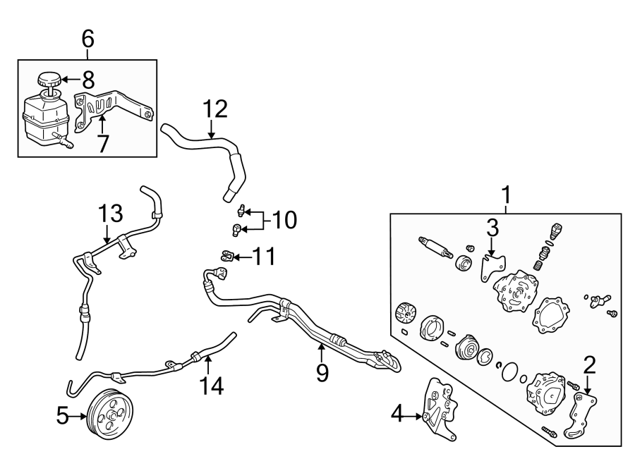 2007 Toyota Camry Power Steering Hose Diagram