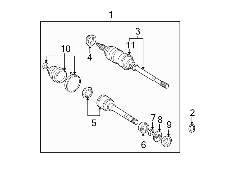 Toyota SIENNA Cv Axle Assembly Front 4342008010 Toyota Parts