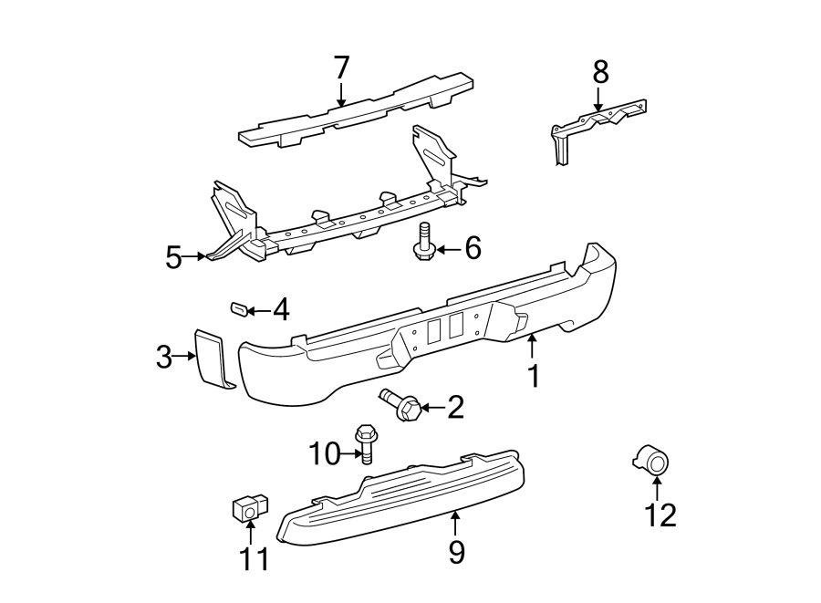 TOYOTA TUNDRA Bumper Cover (Rear). RESIN TYPE, w/o park asst