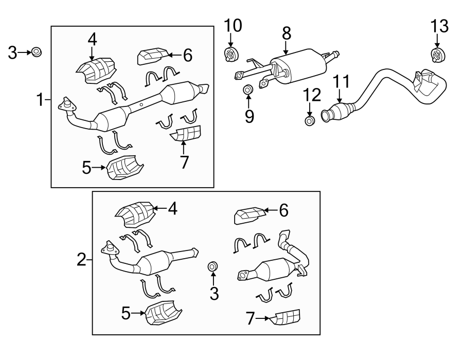 TOYOTA TUNDRA Catalytic Converter (Front). 4.6 LITER. Tundra; 4.6L