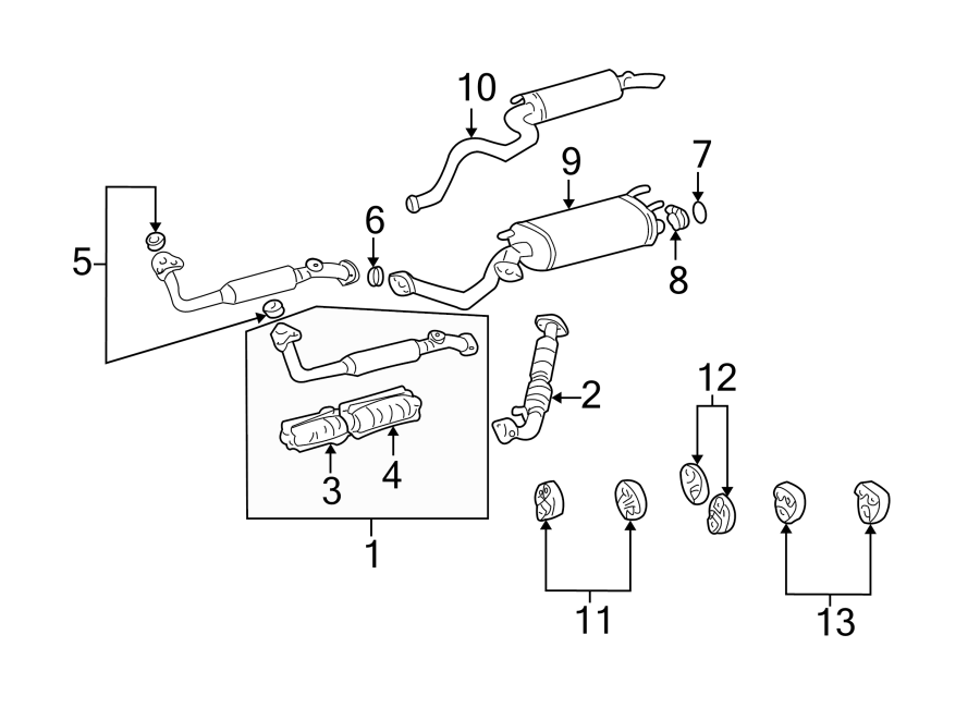 2015 TOYOTA SIENNA Exhaust Muffler. Land Cruiser; Front. LX470 ...