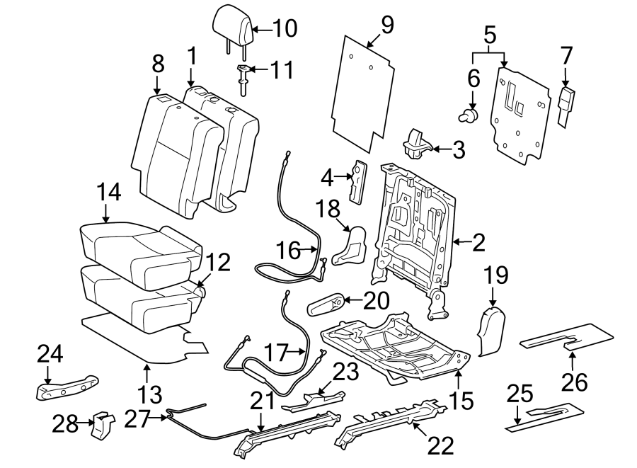 TOYOTA 4RUNNER Folding Seat Latch Release Handle (Rear) - 7269060061C1 ...