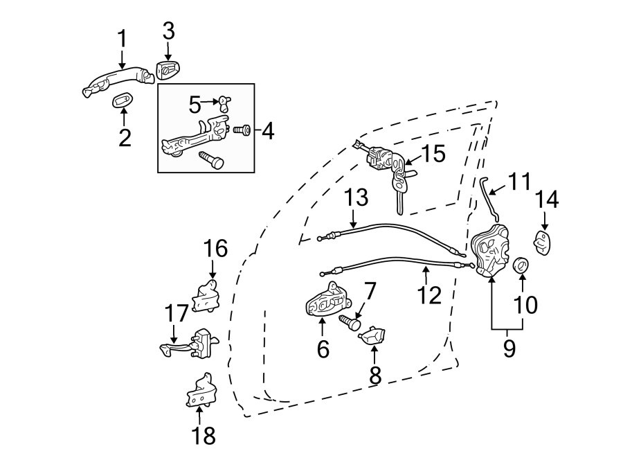 Toyota Tacoma Door Lock Assembly