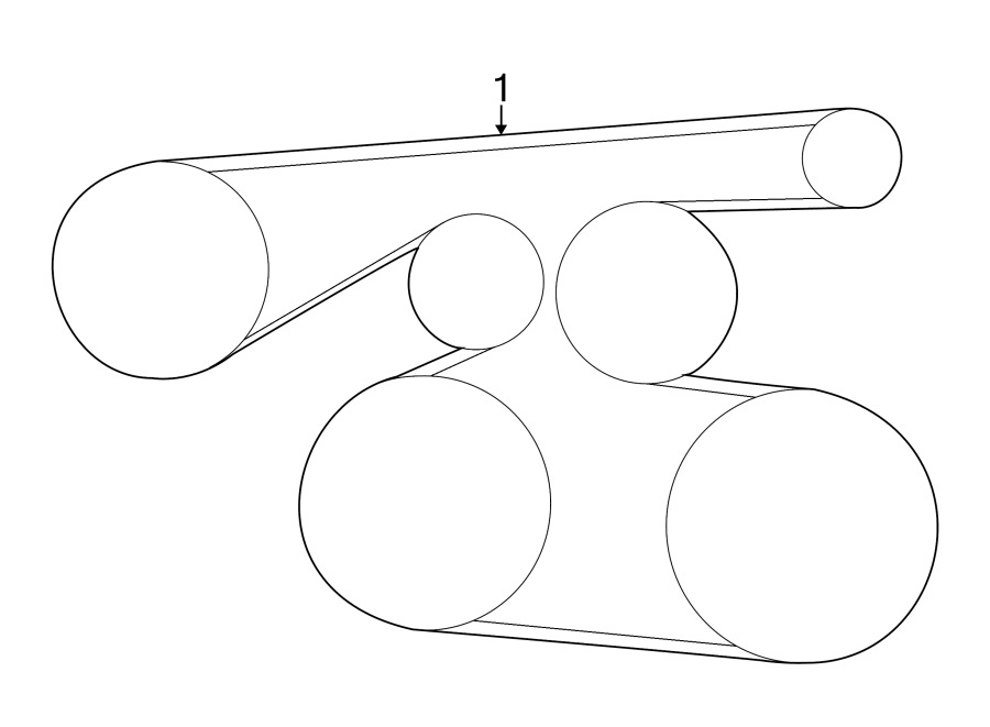 2003 TOYOTA CAMRY Serpentine Belt 90916A2012 Toyota Parts Overstock