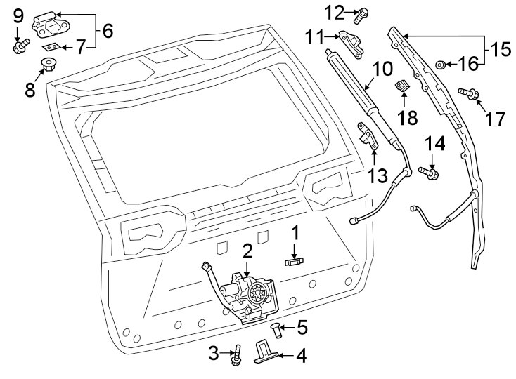 6161742040 toyota Liftgate Object Sensor Clip. W/POWER Toyota Parts