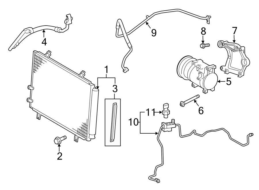 2007 Toyota Camry Le Ac Condenser Oem Parts