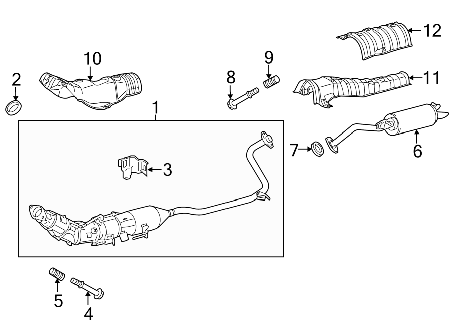 1741037553 - TOYOTA Catalytic Converter (Front). Prius v | Toyota Parts