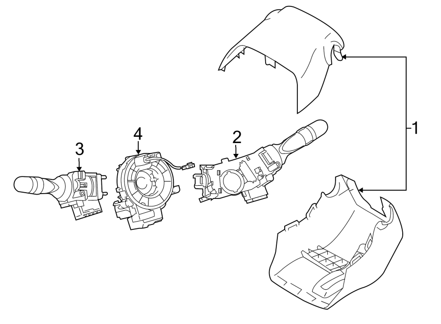 4528612993C0 - Toyota Steering Column Cover. Prius v. TC; w/Smart ...