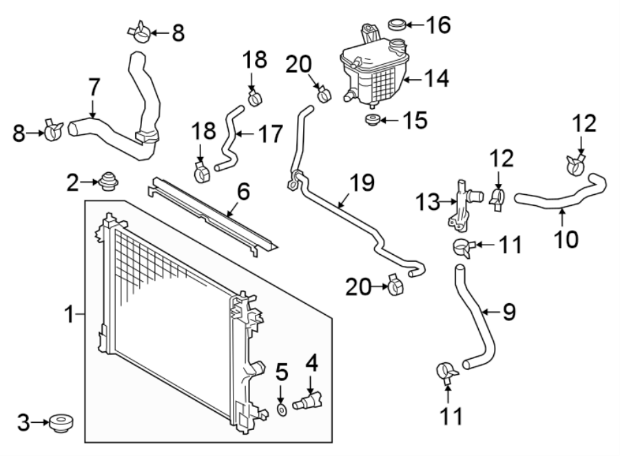 2006 TOYOTA SIENNA Engine Coolant Reservoir - 164A237012 | Toyota Parts ...