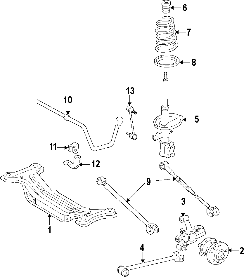 Toyota Highlander Suspension Diagram