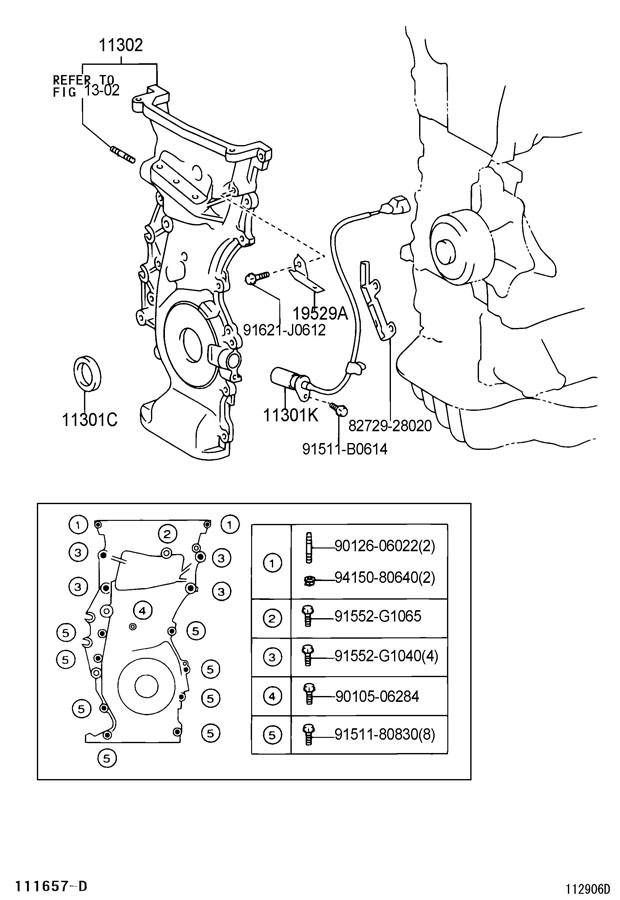 TOYOTA RAV 4 Cover sub-assy, timing chain or belt. Cover assy, timing c ...