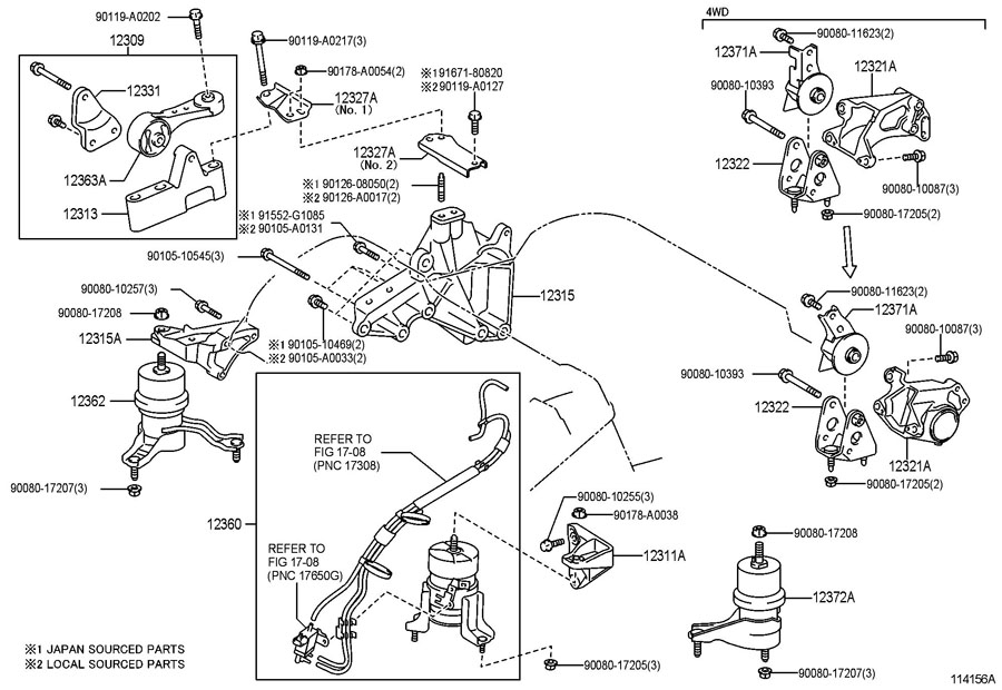 Toyota Sienna Parts Diagram