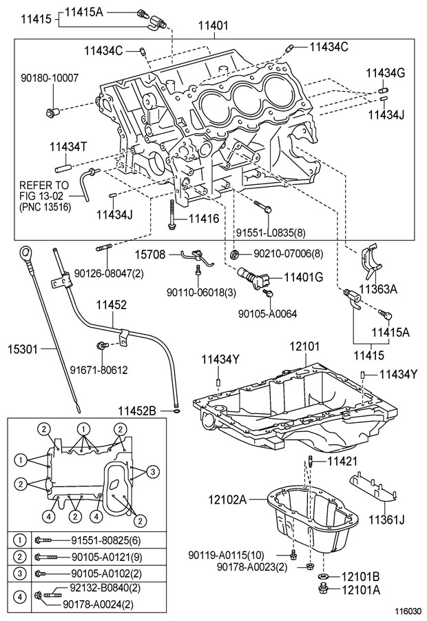 1140139695 - Toyota Block sub - assembly, cyli. Block, bare. Cylinder ...