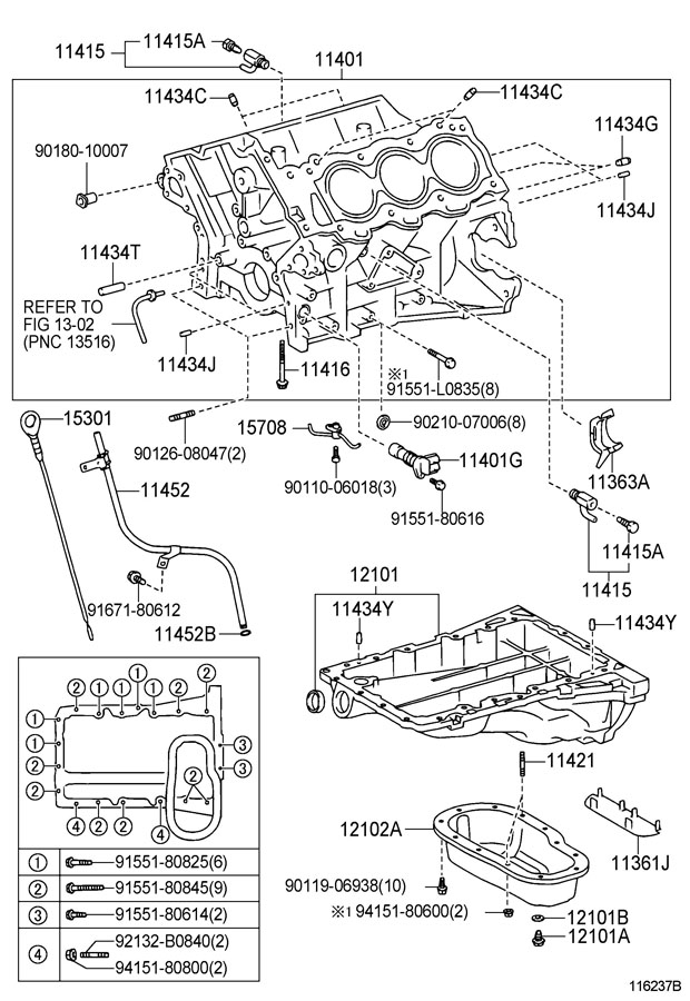 1210131071 - TOYOTA Pan sub-assy, oil. (j). Pan sub-assy, oil, n ...