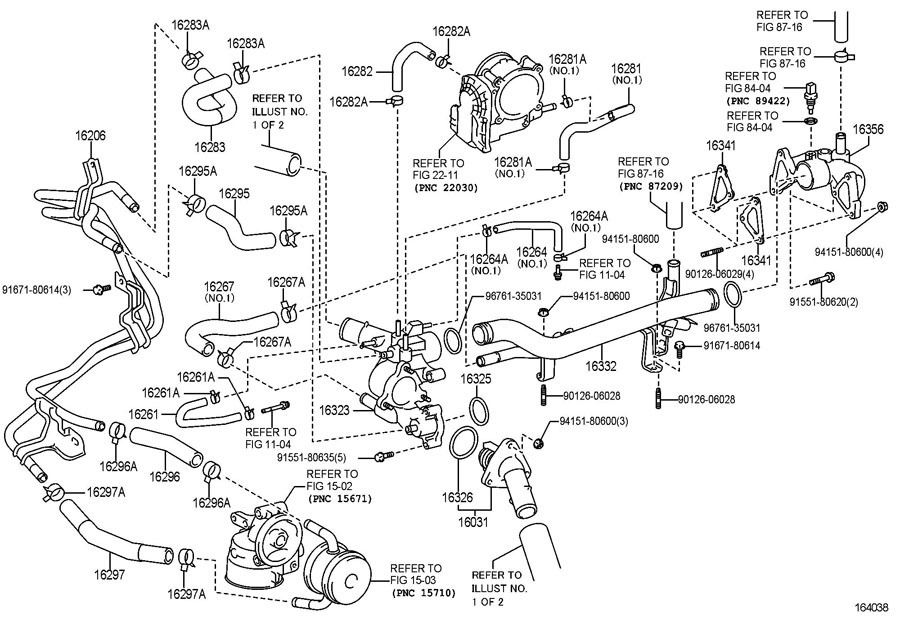 1629631070 - TOYOTA Engine Coolant Hose. 4.0 LITER, 2010-20, #1 ...