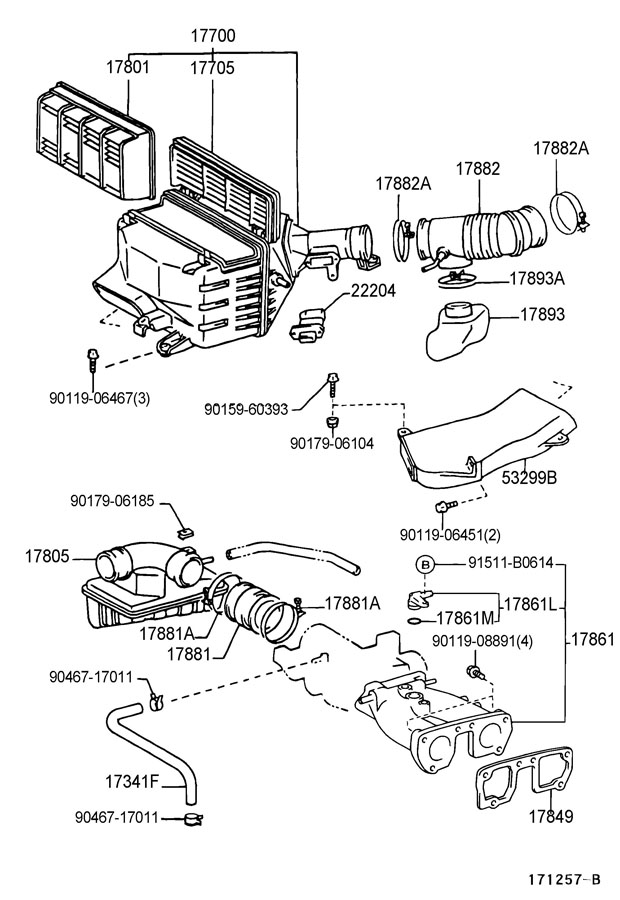 1998 TOYOTA T100 Spoiler Nut (Front). 2000-02. 2003-05 - 9017906185 ...