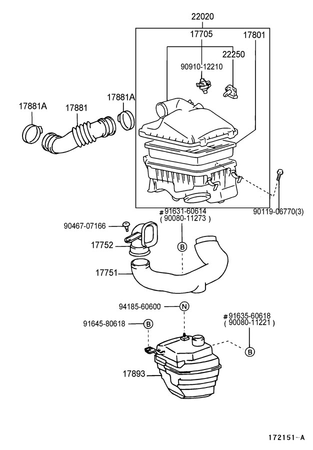 9046707166 - Toyota Clip. Retainer. (Rear, Lower) | Toyota Parts ...