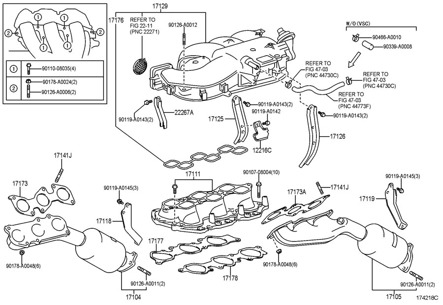 TOYOTA 4RUNNER Engine Intake Manifold Gasket - 17177AD010 | Toyota ...