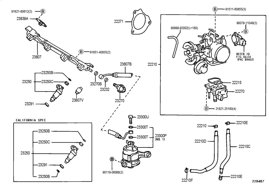 TOYOTA CAMRY Fuel Injection Idle Air Control Valve - 2227074171