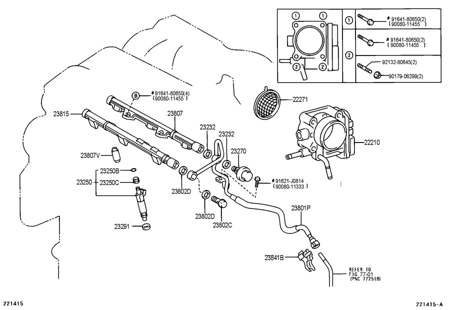 2002 TOYOTA CAMRY Fuel rail. Pipe, fuel delivery - 238140H010 | Toyota ...