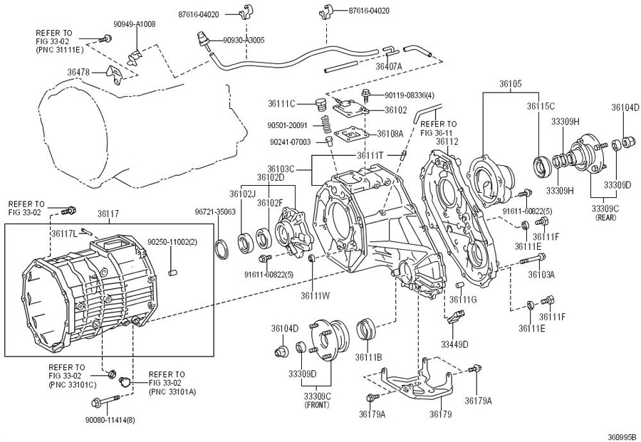 TOYOTA Case SUB Assembly, Transmission. Case, Transfer