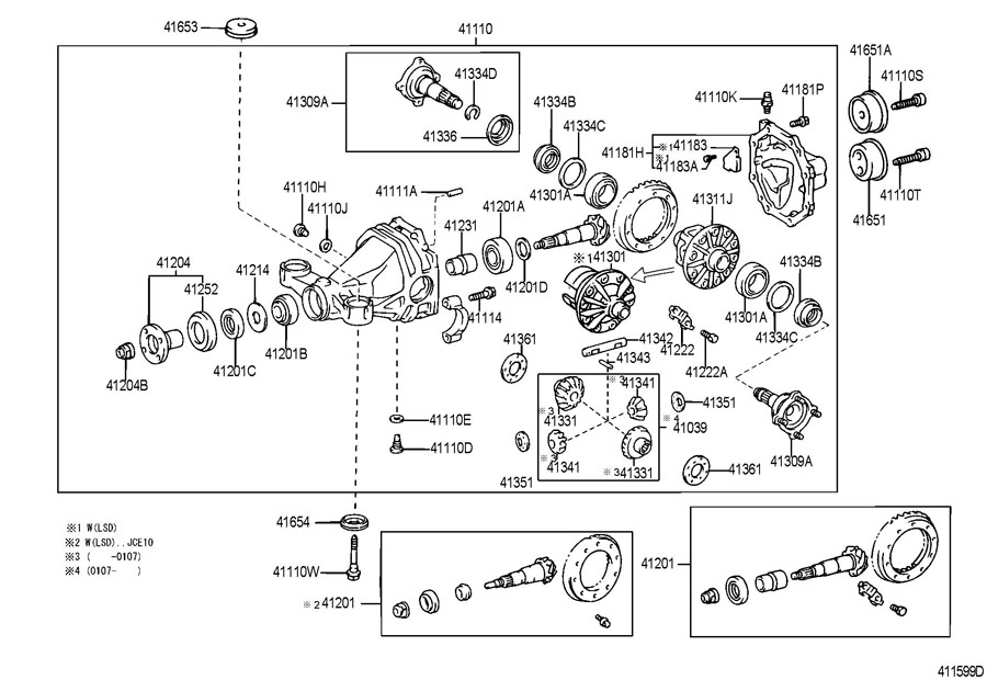 Toyota Tacoma Front Differential Diagram