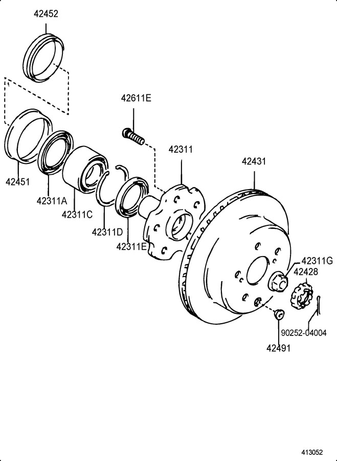 TOYOTA REAR AXLE SHAFT & HUB