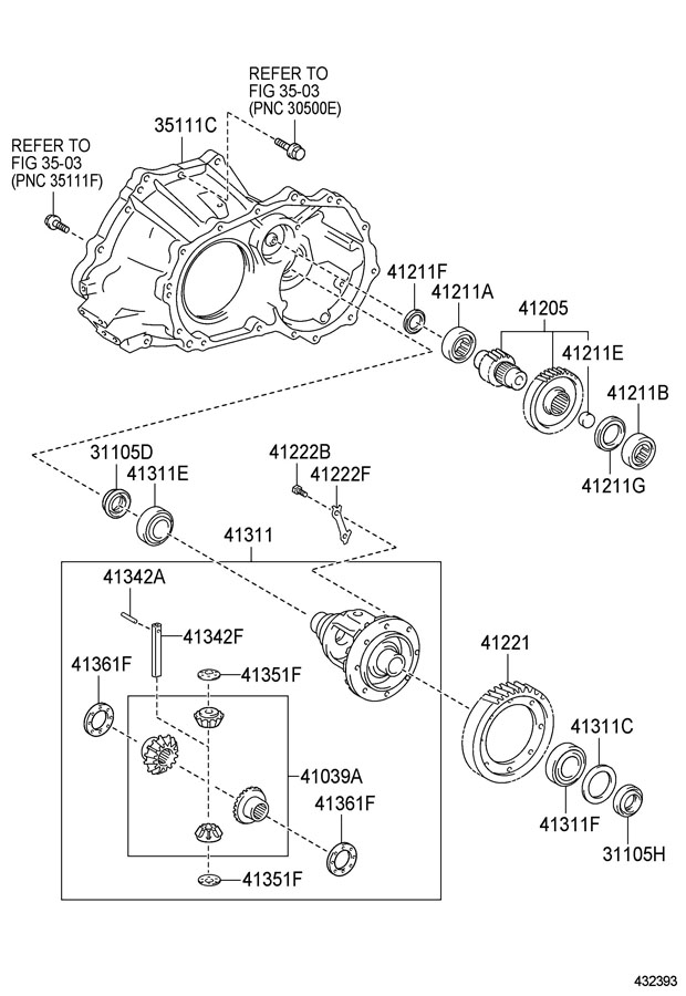 Toyota COROLLA Automatic Transmission Differential Bearing - 9036640016 ...