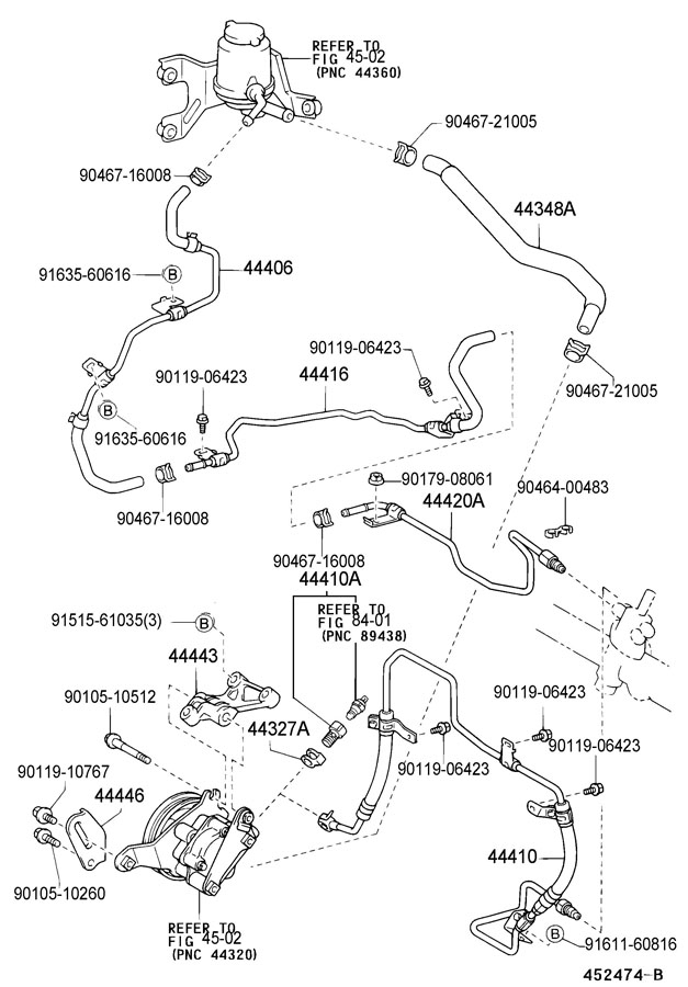 4441048141 - Toyota Power Steering Pressure Hose | Toyota Parts ...