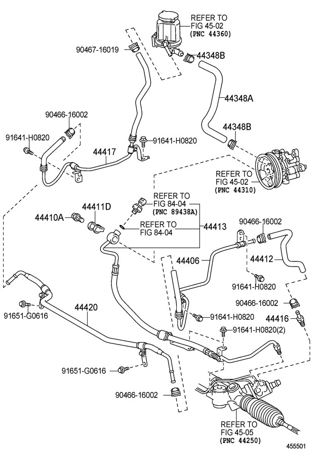 2010 TOYOTA 4RUNNER Power Steering Return Hose (Lower) - 4440660030 ...