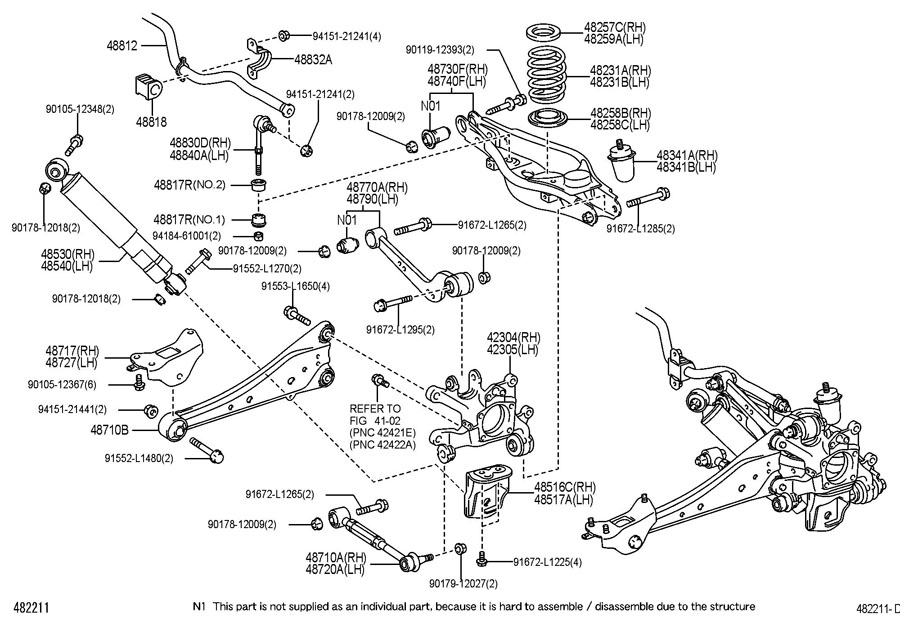 TOYOTA RAV 4 REAR SPRING & SHOCK ABSORBER