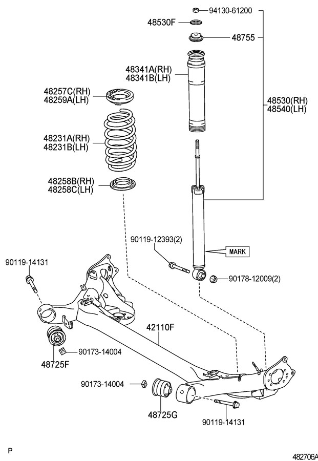 2008 Scion Xb Suspension Subframe Rear Prius Xb 4210112171 Toyota Parts Overstock