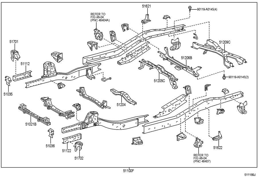 Toyota Tacoma Front End Body Parts Diagram