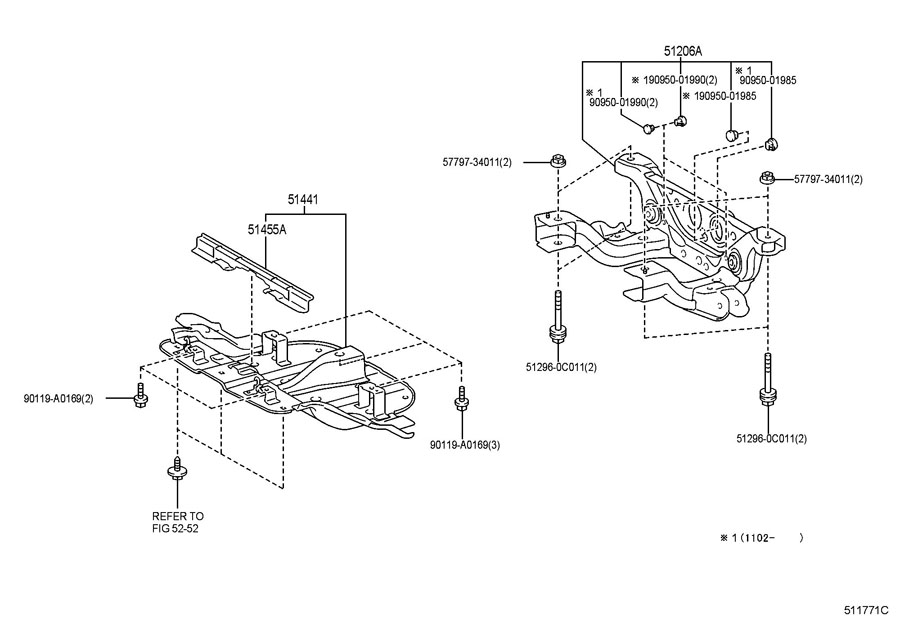 514100C010 - Toyota Radiator Support Splash Shield (Front, Lower). 4WD ...