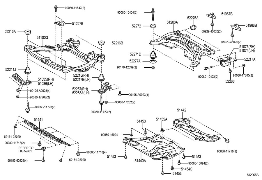 TOYOTA HIGHLANDER Cover, engine under,. Cover, under. Front shield ...