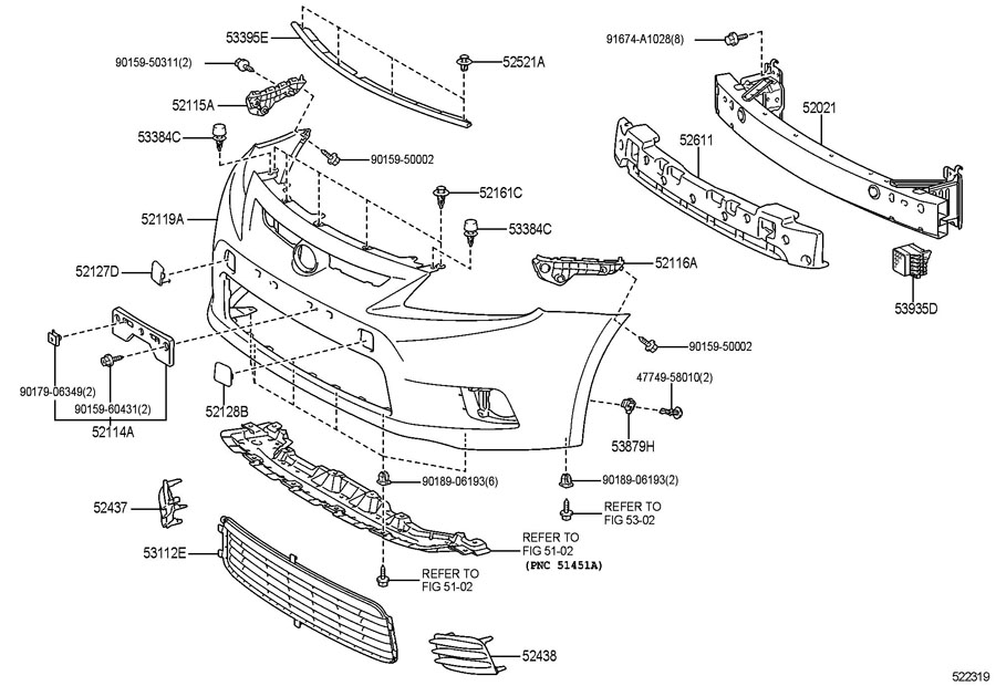 Diagram Of Car Front Bumper