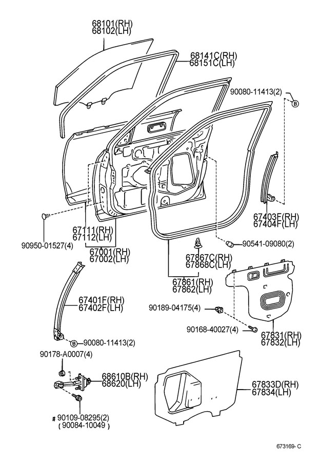 1979 toyota PICKUP Door Check (Front) - 68620AC011 | Toyota Parts ...