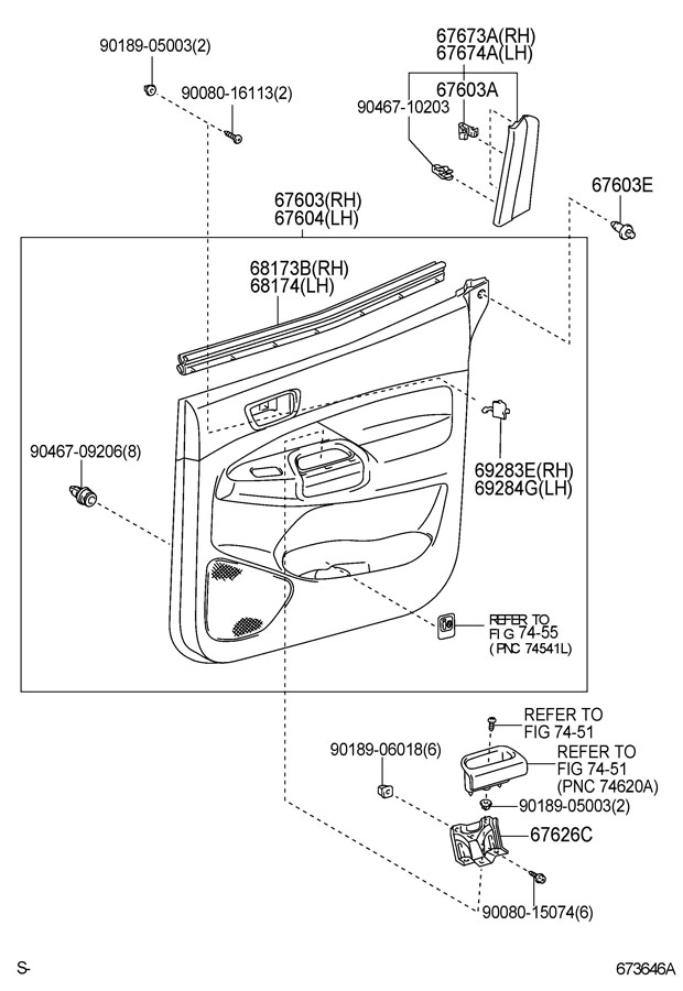 Toyota Tacoma Door Parts Diagrams