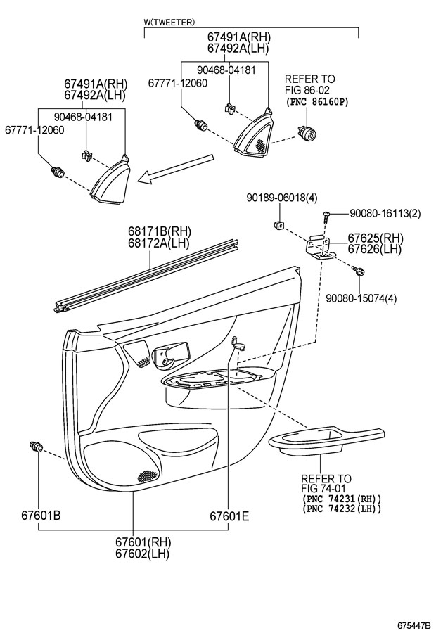 Toyota Corolla Door Parts Diagram