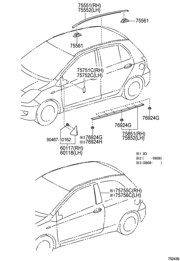 Toyota Yaris Body Parts Diagram