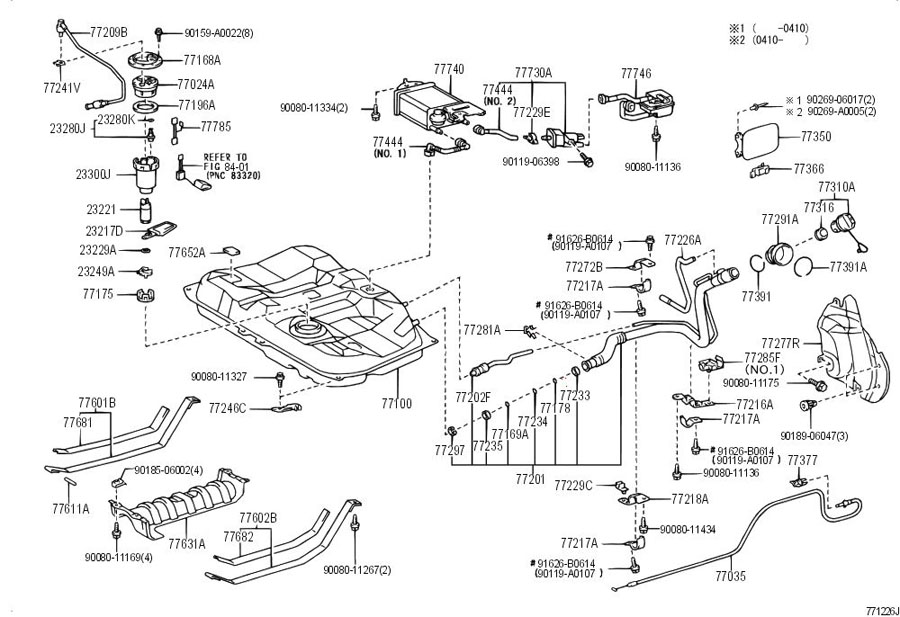 TOYOTA CAMRY Vapor Canister - 7774006111 | Toyota Parts Overstock ...