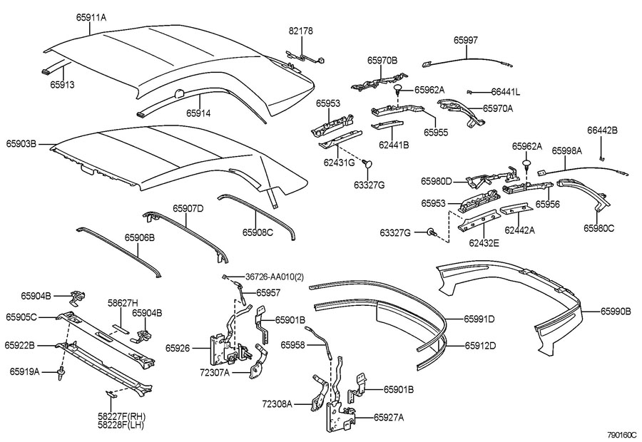 TOYOTA SOLARA na. FROM 02/2004 - 6599006010 | Toyota Parts Overstock