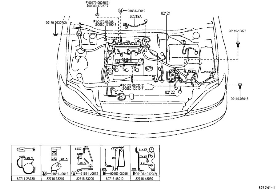 2003 TOYOTA 4RUNNER Wire, sensor. Wiring - 8221907010 | Toyota Parts ...