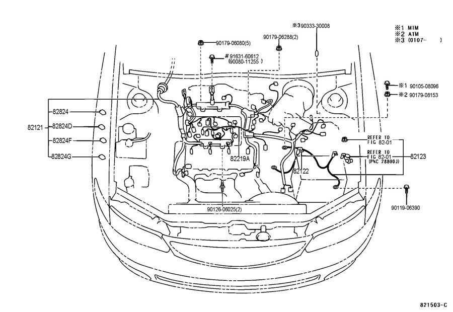 2003 TOYOTA 4RUNNER Wire, sensor. Wiring - 8221907010 | Toyota Parts ...