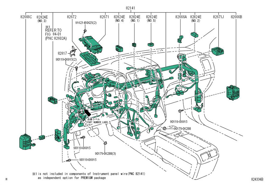 8282444020 - TOYOTA Connector, Wiring HA | Toyota Parts Overstock