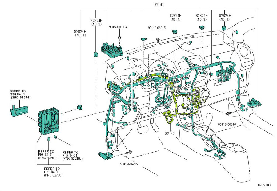 2015 TOYOTA SIENNA Connector, Wiring HA - 8282447210 | Toyota Parts ...