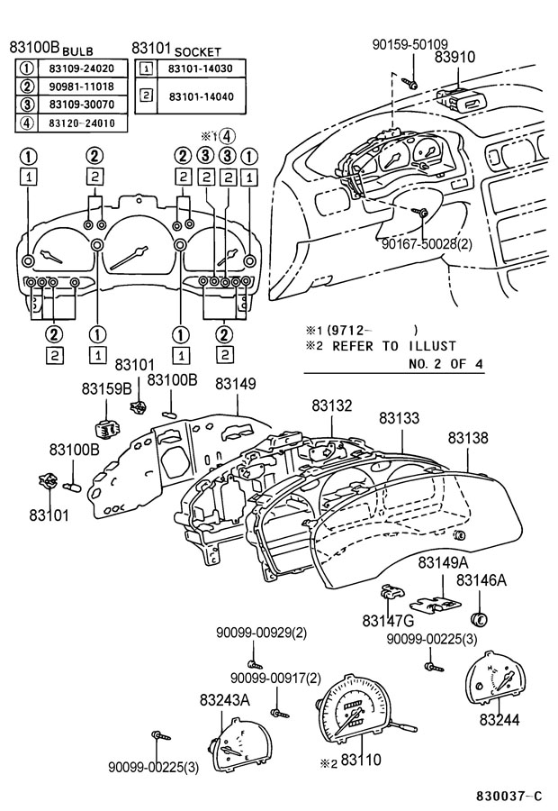 TOYOTA Prius Prime Socket, bulb - 9007201003 | Toyota Parts Overstock ...