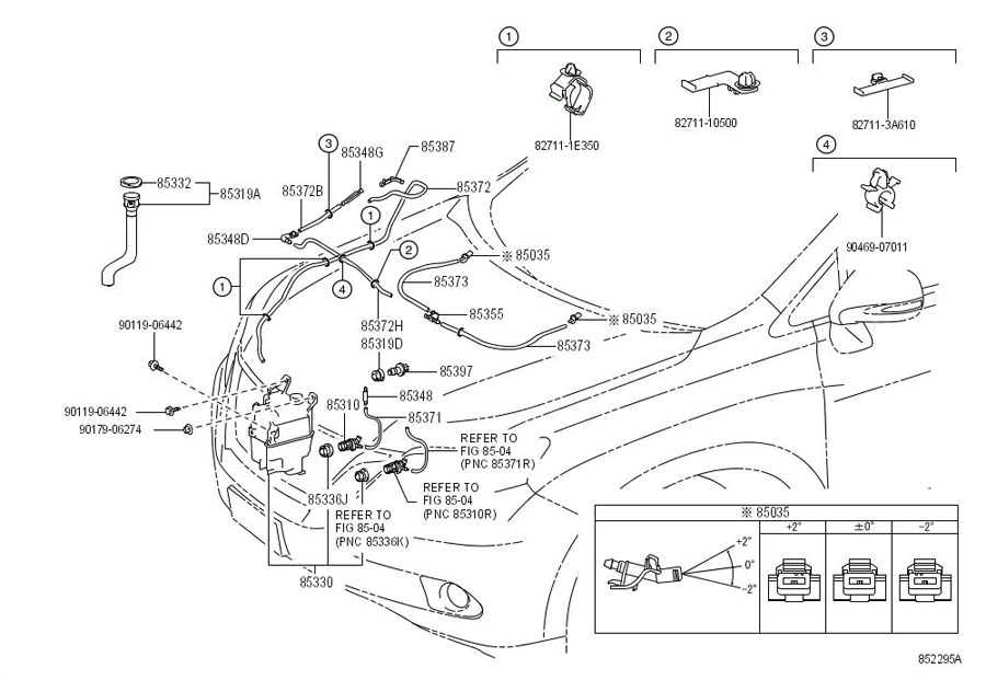 TOYOTA TUNDRA Washer. Valve. Check. Hose. Windshield washer check valve ...