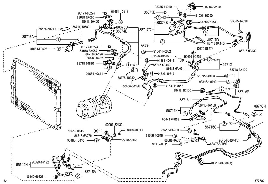 1986 TOYOTA COROLLA Ac line. Air conditioning (a/c) refrigerant hose ...