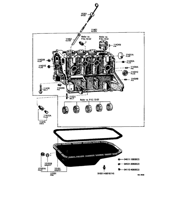1984 TOYOTA COROLLA Engine Expansion Plug - 9034453011 | Toyota Parts